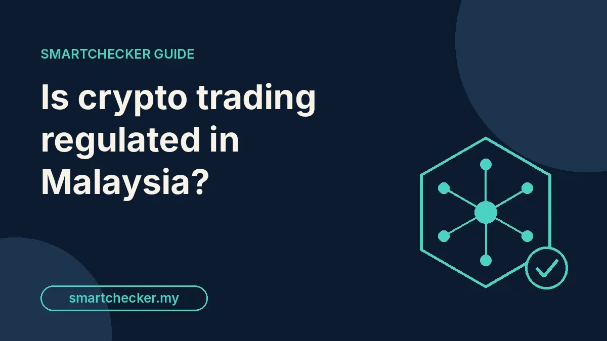 Navy graphic with the headline in cream text and a teal hexagon of connected nodes with a tick badge.